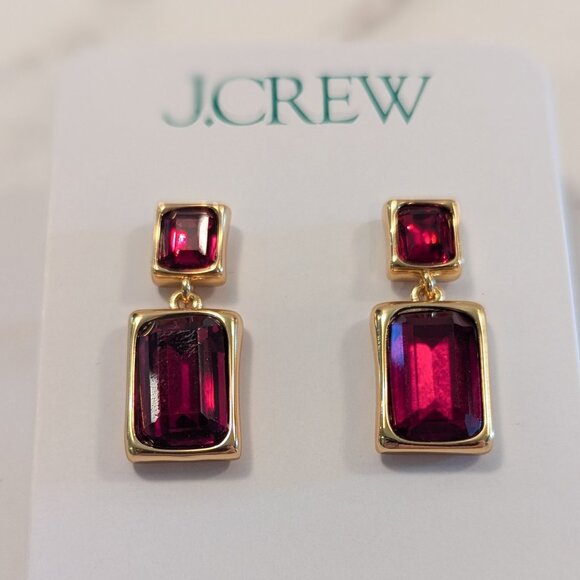 J.Crew Faceted Gemstone Drop Earrings - Picture 1 of 5
